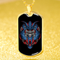 Killer Samurai Armor Necklace Stainless Steel or 18k Gold Dog Tag 24" Chain-Express Your Love Gifts