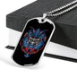 Killer Samurai Armor Necklace Stainless Steel or 18k Gold Dog Tag 24" Chain-Express Your Love Gifts