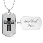 Kind A Sweet Christian Necklace Stainless Steel or 18k Gold Dog Tag 24" Chain-Express Your Love Gifts