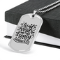 Kind Words Christian Necklace Stainless Steel or 18k Gold Dog Tag 24" Chain-Express Your Love Gifts