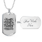 Kind Words Christian Necklace Stainless Steel or 18k Gold Dog Tag 24" Chain-Express Your Love Gifts