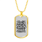 Kind Words Christian Necklace Stainless Steel or 18k Gold Dog Tag 24" Chain-Express Your Love Gifts
