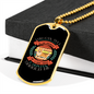Kindness of a Dog Blue Necklace Stainless Steel or 18k Gold Dog Tag 24" Chain-Express Your Love Gifts