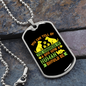 Kindness of a Dog Neon Green Necklace Stainless Steel or 18k Gold Dog Tag 24" Chain-Express Your Love Gifts