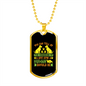 Kindness of a Dog Neon Green Necklace Stainless Steel or 18k Gold Dog Tag 24" Chain-Express Your Love Gifts