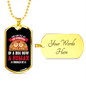 Kindness of a Dog Pink Necklace Stainless Steel or 18k Gold Dog Tag 24" Chain-Express Your Love Gifts