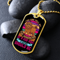 Kindness of a Dog Purple Necklace Stainless Steel or 18k Gold Dog Tag 24" Chain-Express Your Love Gifts