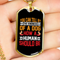 Kindness of a Dog Red Necklace Stainless Steel or 18k Gold Dog Tag 24" Chain-Express Your Love Gifts