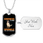 Kindness Sprinkle Necklace Stainless Steel or 18k Gold Dog Tag 24" Chain-Express Your Love Gifts