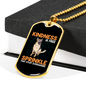 Kindness Sprinkle Necklace Stainless Steel or 18k Gold Dog Tag 24" Chain-Express Your Love Gifts