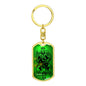 King Forever Keychain Dog Tag Stainless Steel or 18k Gold-Express Your Love Gifts