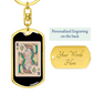 King Gambler Keychain Stainless Steel or 18k Gold Dog Tag Keyring-Express Your Love Gifts