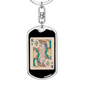 King Gambler Keychain Stainless Steel or 18k Gold Dog Tag Keyring-Express Your Love Gifts
