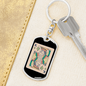 King Gambler Keychain Stainless Steel or 18k Gold Dog Tag Keyring-Express Your Love Gifts