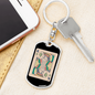 King Gambler Keychain Stainless Steel or 18k Gold Dog Tag Keyring-Express Your Love Gifts