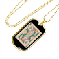 King Gambler Necklace Stainless Steel or 18k Gold Dog Tag 24" Chain-Express Your Love Gifts