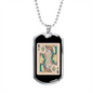 King Gambler Necklace Stainless Steel or 18k Gold Dog Tag 24" Chain-Express Your Love Gifts