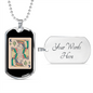 King Gambler Necklace Stainless Steel or 18k Gold Dog Tag 24" Chain-Express Your Love Gifts