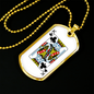 King of Clubs Gambler Necklace Stainless Steel or 18k Gold Dog Tag 24" Chain-Express Your Love Gifts