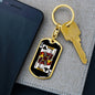 King Of Clubs Keychain Dog Tag Stainless Steel or 18k Gold-Express Your Love Gifts