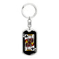 King Of Clubs Keychain Dog Tag Stainless Steel or 18k Gold-Express Your Love Gifts