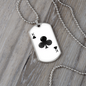King of Clubs Plain Gambler Necklace Stainless Steel or 18k Gold Dog Tag 24" Chain-Express Your Love Gifts