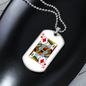 King of Diamonds Gambler Necklace Stainless Steel or 18k Gold Dog Tag 24" Chain-Express Your Love Gifts