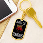 King Of Diamonds Keychain Dog Tag Stainless Steel or 18k Gold-Express Your Love Gifts