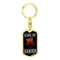 King Of Diamonds Keychain Dog Tag Stainless Steel or 18k Gold-Express Your Love Gifts