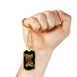 King Of Hearts Card Gold Dog Tag Stainless Steel or 18k Gold 24" Chain-Express Your Love Gifts