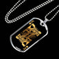 King Of Hearts Card Gold Dog Tag Stainless Steel or 18k Gold 24" Chain-Express Your Love Gifts