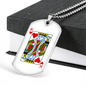 King of Hearts Gambler Necklace Stainless Steel or 18k Gold Dog Tag 24" Chain-Express Your Love Gifts