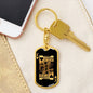 King Of Hearts Gold Keychain Dog Tag Stainless Steel or 18k Gold-Express Your Love Gifts