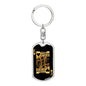 King Of Hearts Gold Keychain Dog Tag Stainless Steel or 18k Gold-Express Your Love Gifts