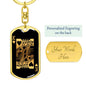 King Of Hearts Gold Keychain Dog Tag Stainless Steel or 18k Gold-Express Your Love Gifts