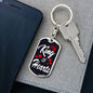King Of Hearts Keychain Dog Tag Stainless Steel or 18k Gold-Express Your Love Gifts