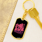 King of Spade Gambler Keychain Stainless Steel or 18k Gold Dog Tag Keyring-Express Your Love Gifts