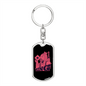 King of Spade Gambler Keychain Stainless Steel or 18k Gold Dog Tag Keyring-Express Your Love Gifts