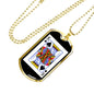 King Of Spades Card Dog Tag Stainless Steel or 18k Gold 24" Chain-Express Your Love Gifts