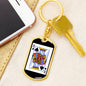King Of Spades Card Keychain Dog Tag Stainless Steel or 18k Gold-Express Your Love Gifts