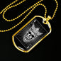 King Of Spades Skull Dog Tag Stainless Steel or 18k Gold 24" Chain-Express Your Love Gifts