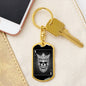 King Of Spades Skull Keychain Dog Tag Stainless Steel or 18k Gold-Express Your Love Gifts