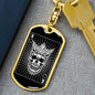 King Of Spades Skull Keychain Dog Tag Stainless Steel or 18k Gold-Express Your Love Gifts