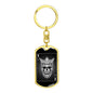 King Of Spades Skull Keychain Dog Tag Stainless Steel or 18k Gold-Express Your Love Gifts