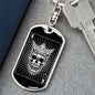 King Of Spades Skull Keychain Dog Tag Stainless Steel or 18k Gold-Express Your Love Gifts