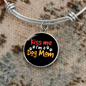 Kiss Me Dog Mom Bracelet Stainless Steel or 18k Gold Circle Bangle-Express Your Love Gifts