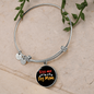 Kiss Me Dog Mom Bracelet Stainless Steel or 18k Gold Circle Bangle-Express Your Love Gifts