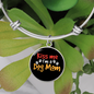 Kiss Me Dog Mom Bracelet Stainless Steel or 18k Gold Circle Bangle-Express Your Love Gifts