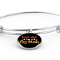 Kiss Me Dog Mom Bracelet Stainless Steel or 18k Gold Circle Bangle-Express Your Love Gifts