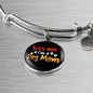 Kiss Me Dog Mom Bracelet Stainless Steel or 18k Gold Circle Bangle-Express Your Love Gifts